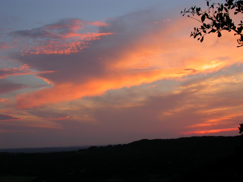 Sunset over Wimberley